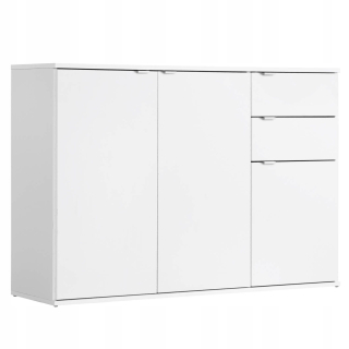 SaraMeble OFFICE komoda 111 x 35 x 80cm biela biela
